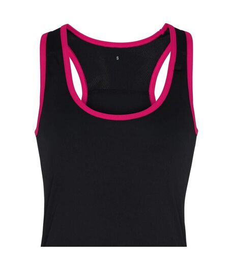 Débardeur de fitness femmes noir/rose Tri Dri