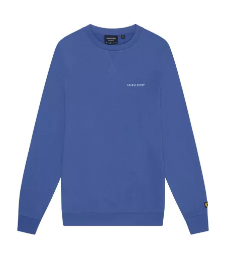 Sweat Motif Brodé Homme Bleu Lyle & Scott