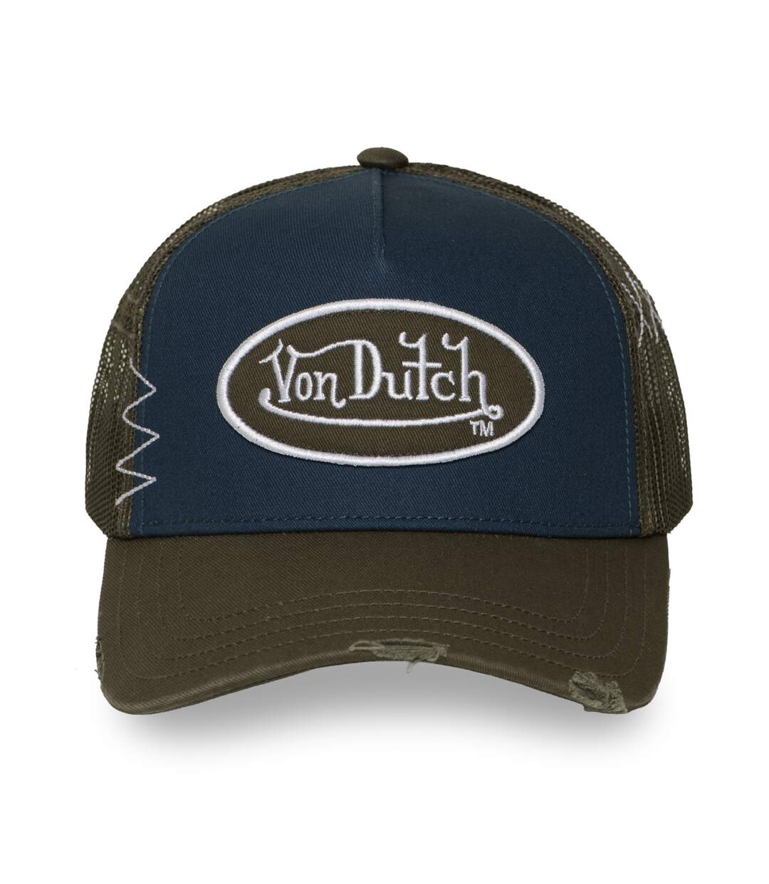 Casquette trucker avec filet effet usé avec filet et patch Used14 Vondutch-2