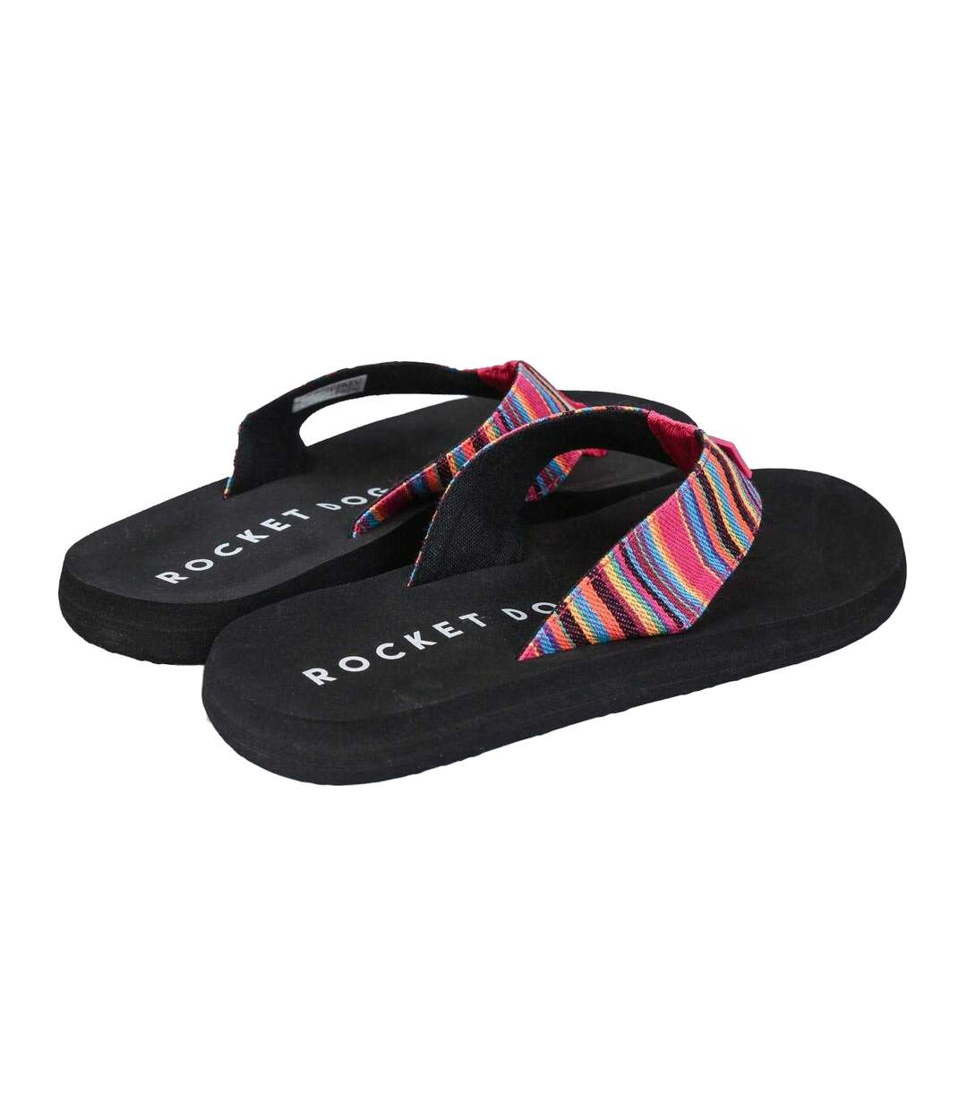 Womens/ladies Adios Aloe Flip Flops Pink Rocket Dog-2