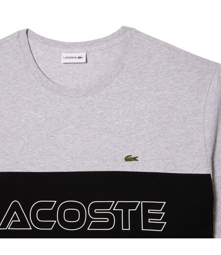T-shirt Motif/style Blocs De Couleurs Homme Gris Lacoste