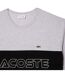 T-shirt Motif/style Blocs De Couleurs Homme Gris Lacoste-2