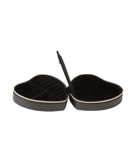 Boîte à Bijoux Cœur Ericka 16cm Noir