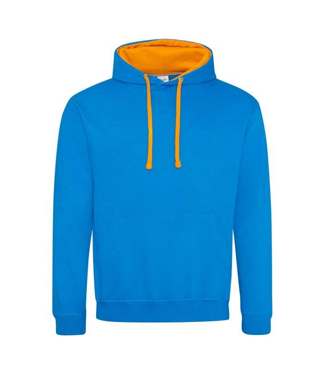 Sweat À Capuche Varsity Adulte Bleu Saphir Orange Vif Awdis-1