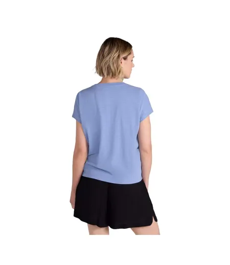 Womens/ladies Aria Front Knot T-shirt Blue Animal