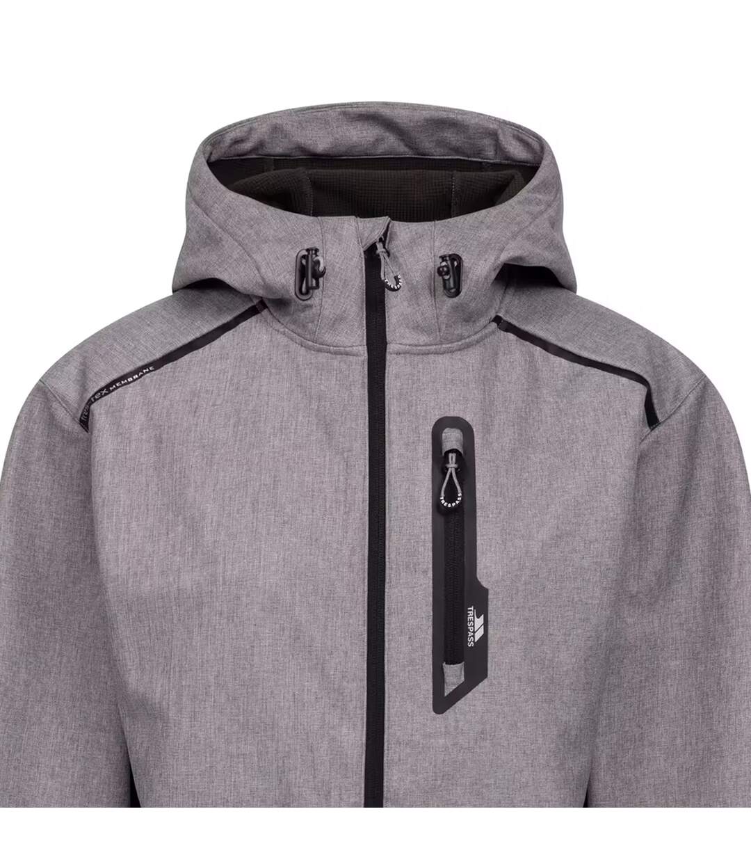 Veste Softshell Wallace Homme Gris Bleu Foncé Chiné Trespass-3
