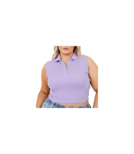 Haut Court Sans Manches Femme Rose Violet Brave Soul