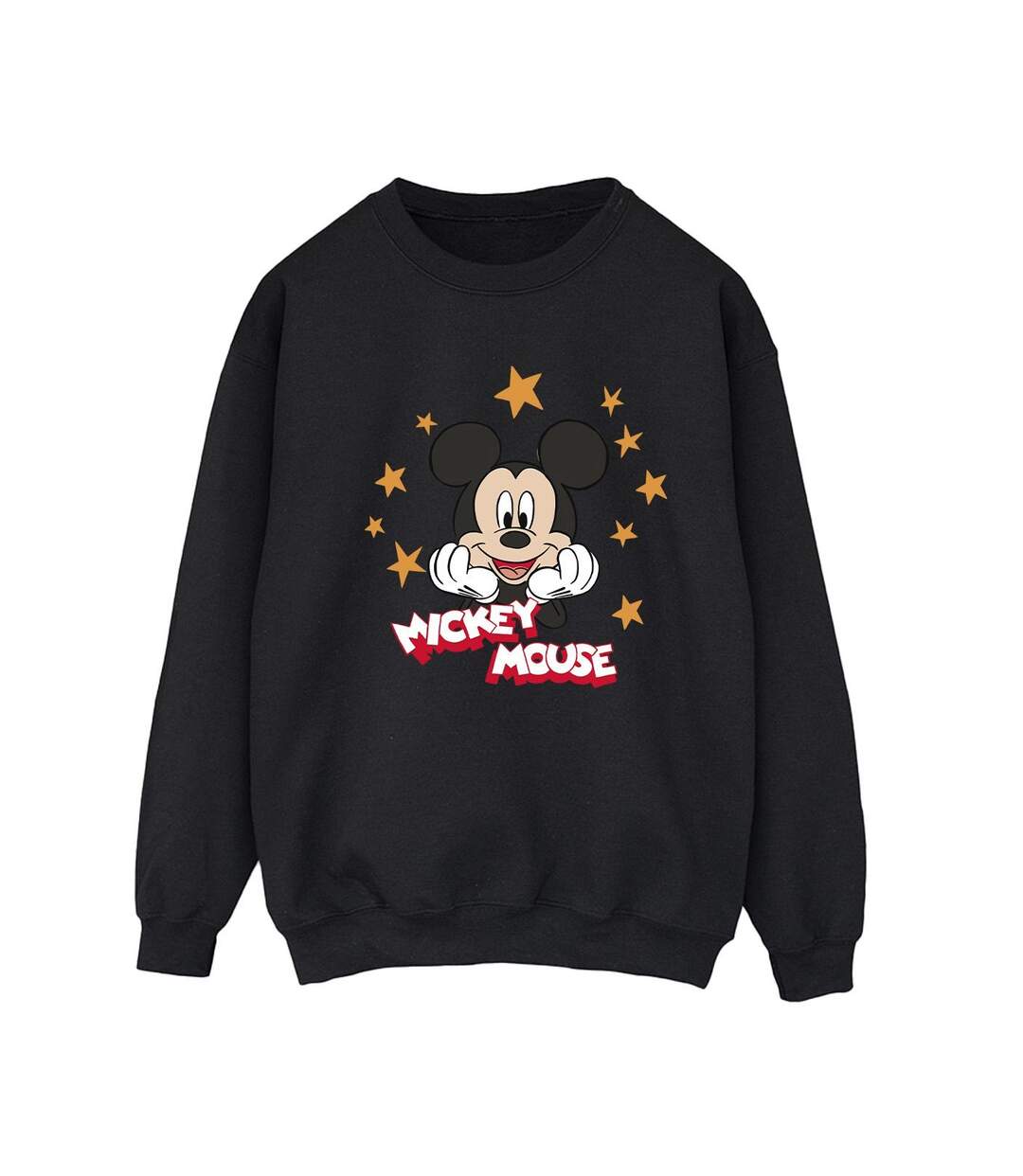 Disney Sweatshirt étoiles Mickey Mouse Femme/Ladies (Noir) - UTBI28907-1