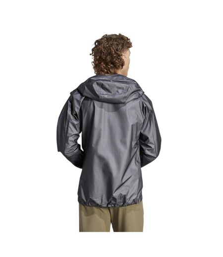 Veste À Capuche Motif/style Texturé Terrex Homme Carbone Adidas