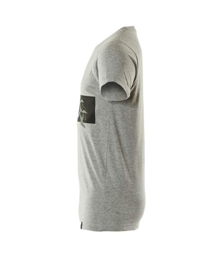 Mens Accelerate Safe Round Neck T-shirt Grey Hi Vis Yellow Mascot