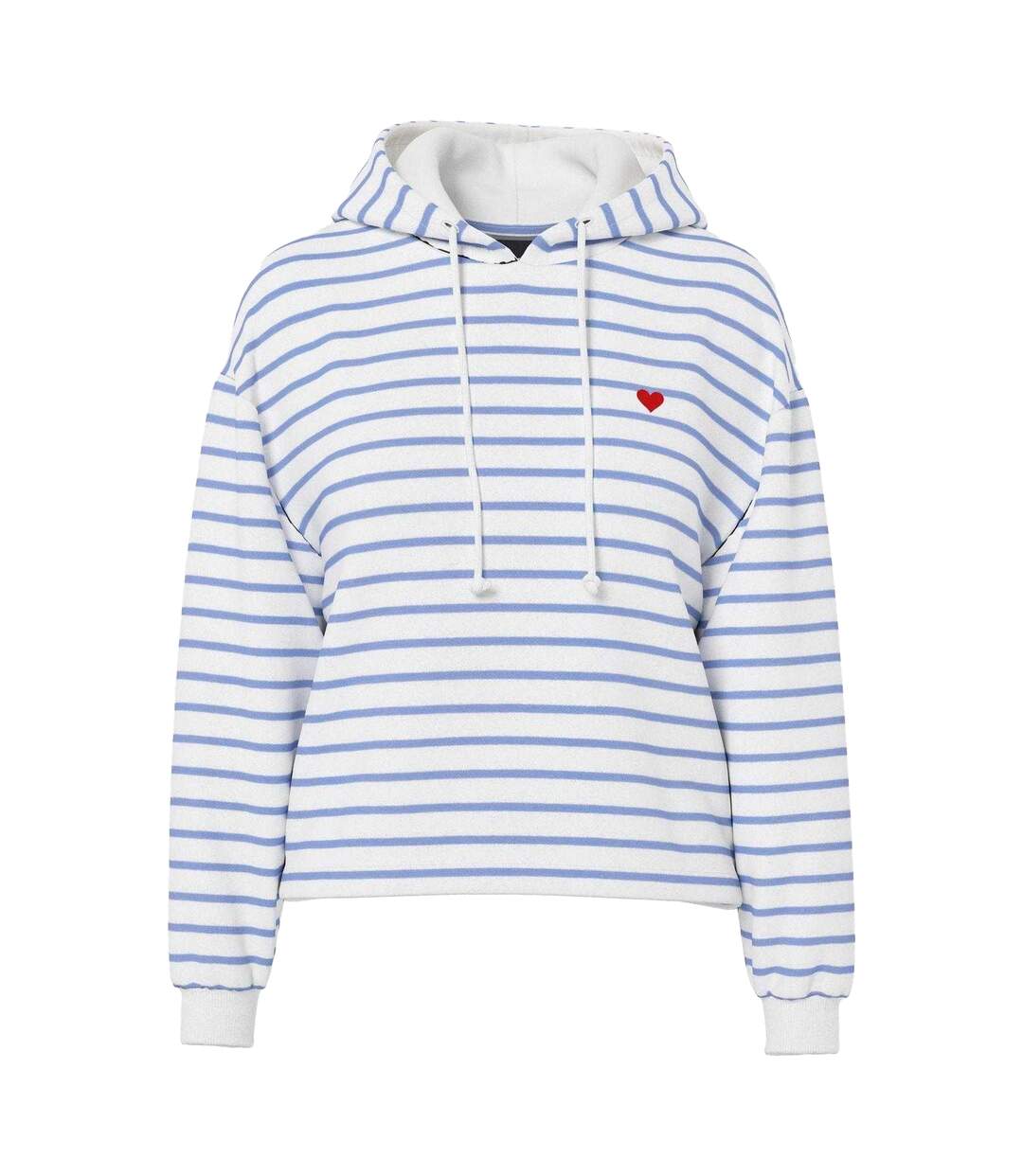 Sweat À Capuche Manches Longues Motif/style À Rayures Chilli Femme Lilas Pieces-1