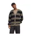 Mens Striped Chunky Knit Relaxed Fit Cardigan Greige Jack And Jones-1