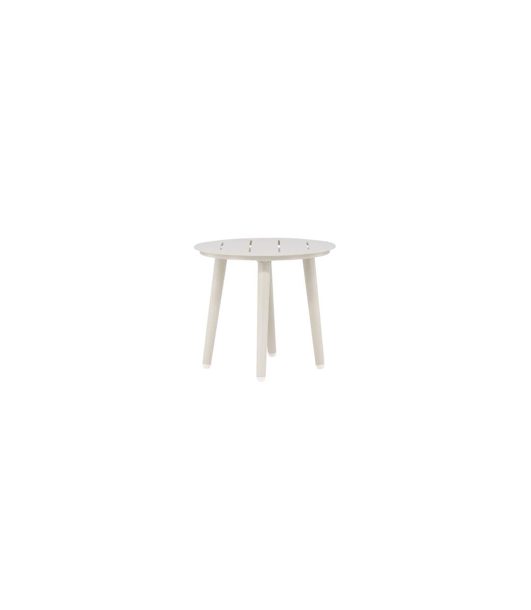 Table d'Appoint de Jardin Ronde Lina 40cm Beige-3