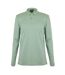 Mens Pirol Logo Long-sleeved Polo Shirt Green Boss-2