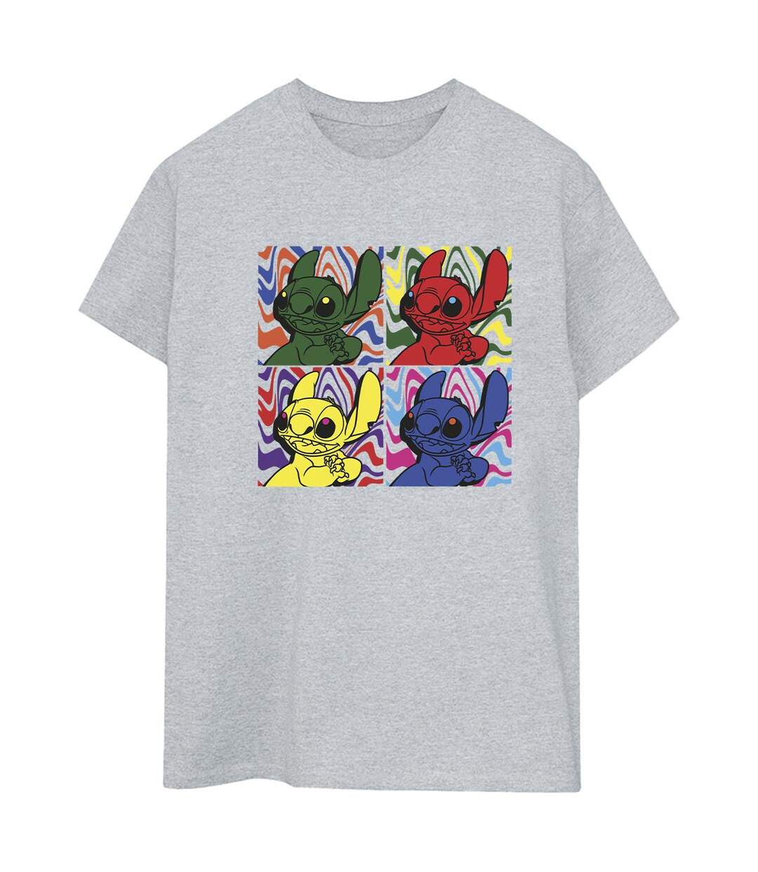 Disney Femmes/Les femmes Lilo & Stitch Pop Art - T-shirt boyfriend en coton (Gris sportif) - UTBI30326-1