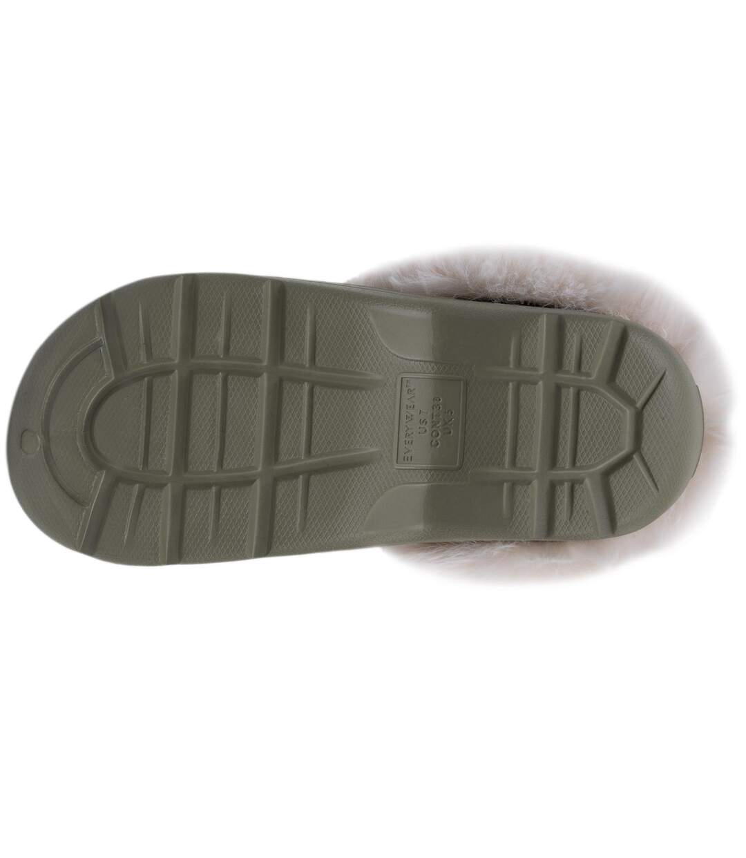 Isotoner Sabots femme sabot très confortable avec chaussettes fourrée amovible-4