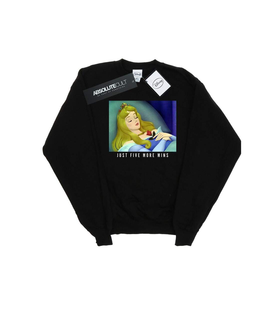 Disney Princess - Sweat SLEEPING BEAUTY FIVE MORE MINUTES - Femme (Noir) - UTBI32910-1