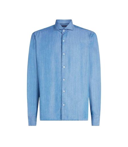 Mens Plain Slim Shirt Denim Tommy Hilfiger