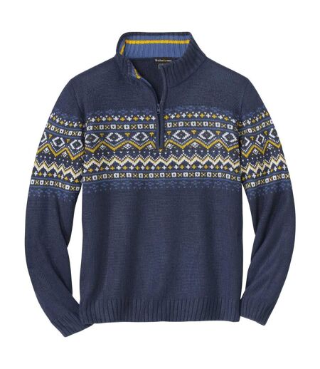 Pull homme bleu marine Atlas For Men