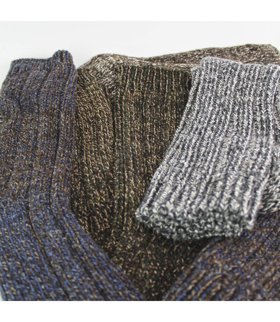 Lot de 12 chaussettes côtelées en alpaga pour hommes-4