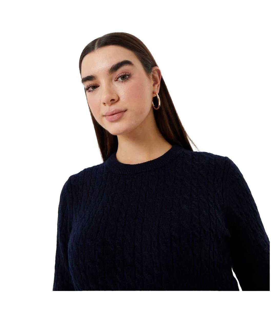 Pull Manches Longues Motif/style Maille Torsadée Tinsbury Femme Bleu Marine Jack Wills-3