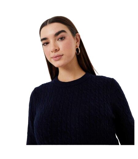 Pull Manches Longues Motif/style Maille Torsadée Tinsbury Femme Bleu Marine Jack Wills