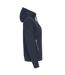 Womens/ladies French Terry Full Zip Hoodie Navy Cottover-3
