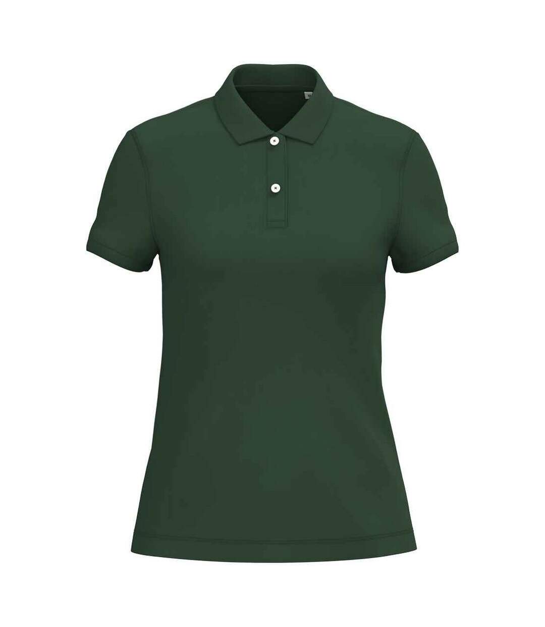 Womens/ladies Pique Polo Shirt Forest Green Native Spirit-1