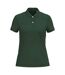Womens/ladies Pique Polo Shirt Forest Green Native Spirit-1