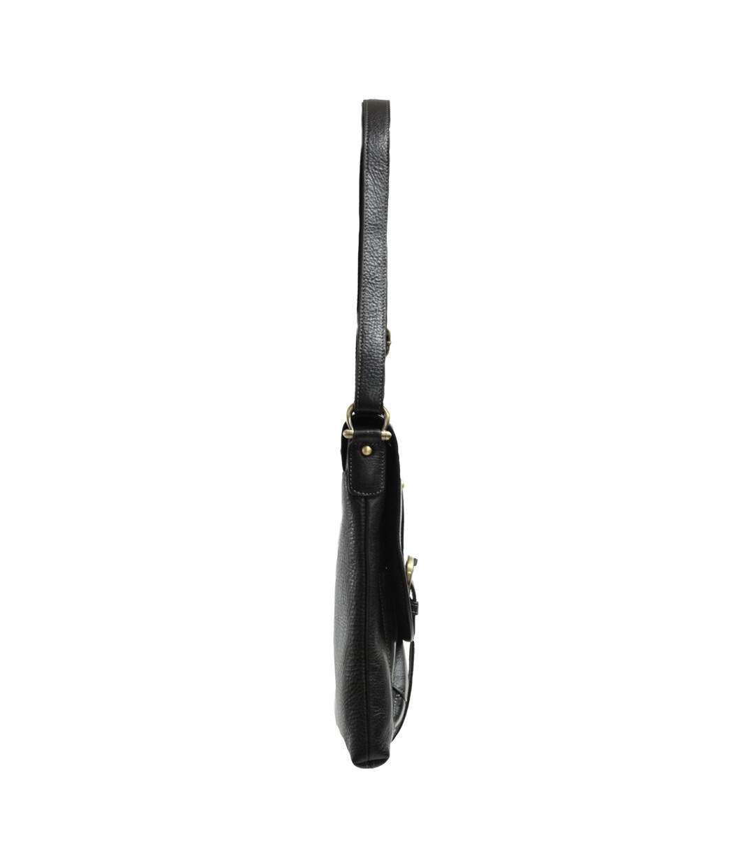 Katana - Sac style gibecière femme en cuir - noir - 5211