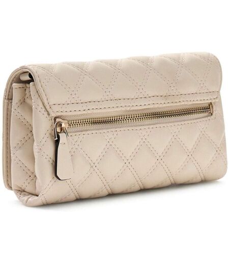 Giully Quilted Clutch Bag One Size Bone Guess