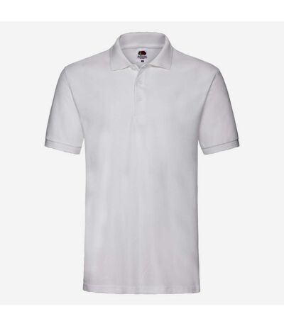 Fruit of the Loom Mens Premium Pique Polo Shirt (White)