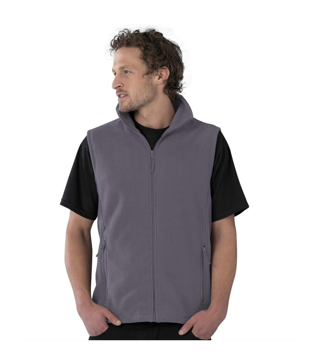 L Gilet Polaire Sans Manches Homme Gris Russel-1