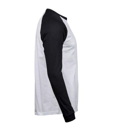 Mens long-sleeved baseball t-shirt white/black Tee Jays