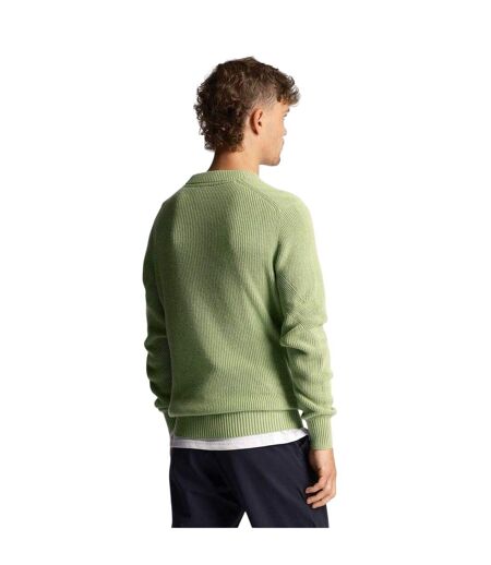 Mens Chevron Crew Neck Sweatshirt Green Lyle & Scott