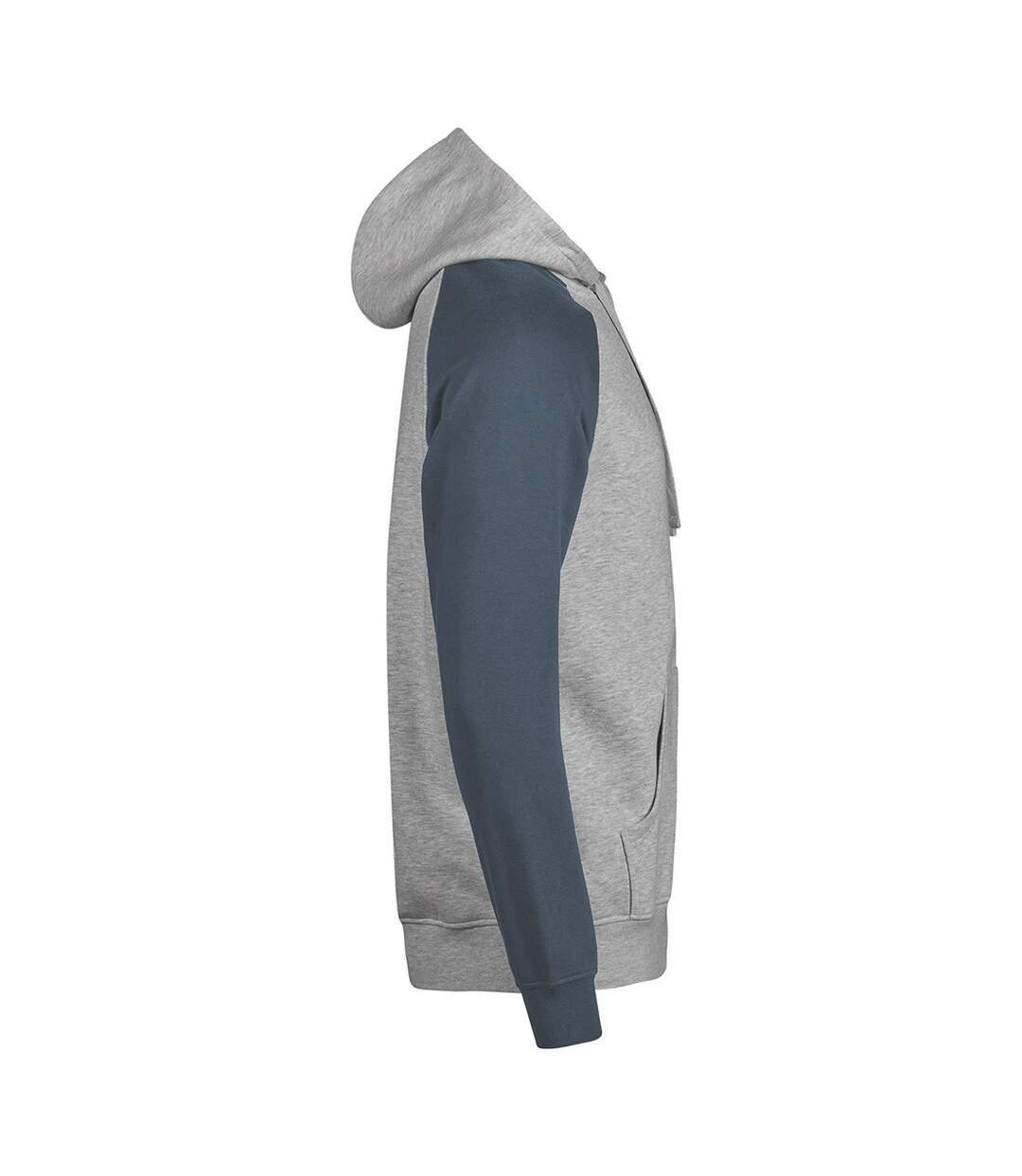 Mens Two Tone Hoodie Heather Grey Ink Tee Jays-3