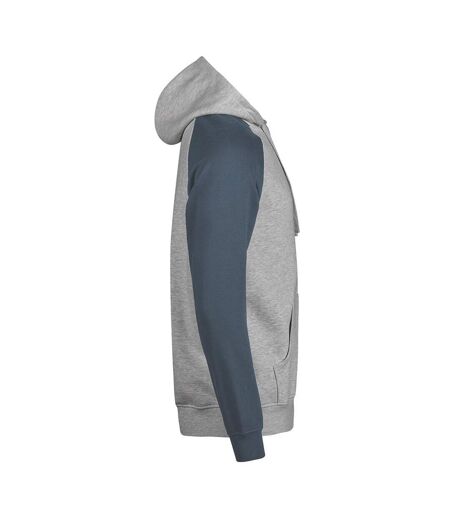 Mens Two Tone Hoodie Heather Grey Ink Tee Jays