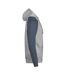 Mens Two Tone Hoodie Heather Grey Ink Tee Jays-3