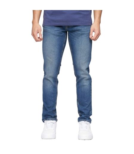 Jean Buraca Homme Délavé À La Pierre Ponce Crosshatch