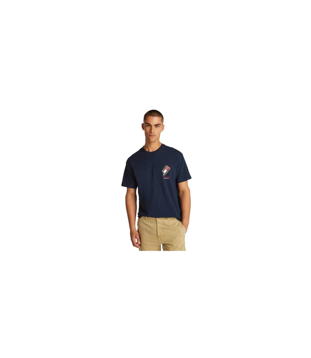 T-shirt Motif/style Fantaisie Homme Bleu Marine Foncé Tommy Jeans-1