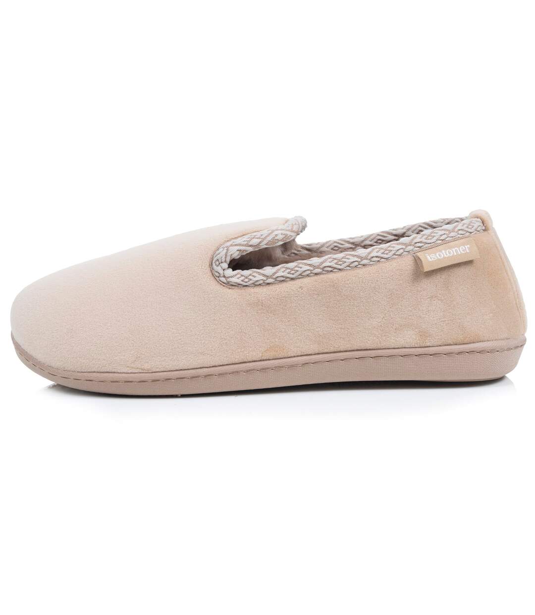 Isotoner Chaussons Charentaises femme microvelours semelle ergonomique, mousse à mémoire forme-3