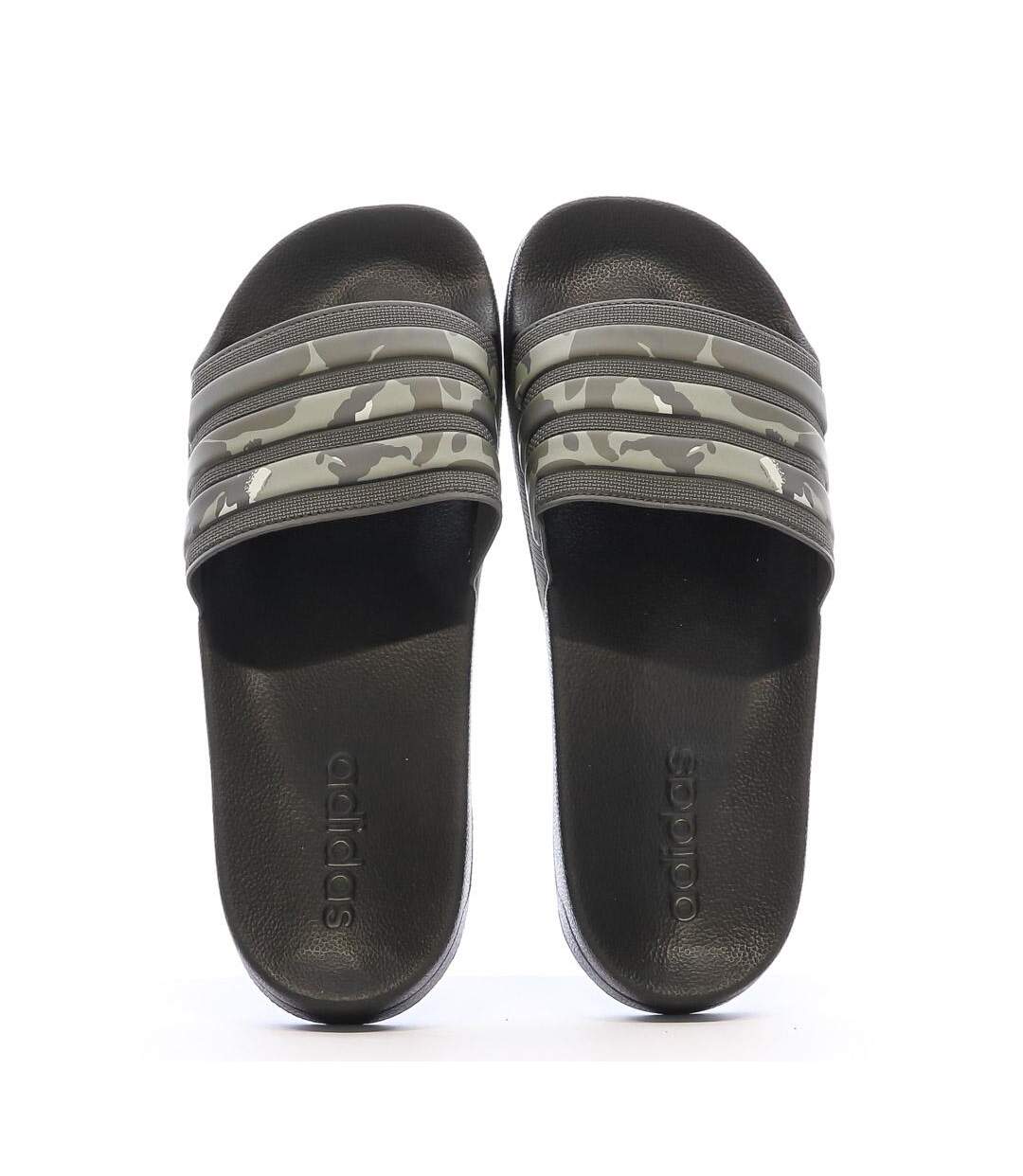 Claquettes Noires/Kaki Homme Adidas Adilette Shower - 40.5-3