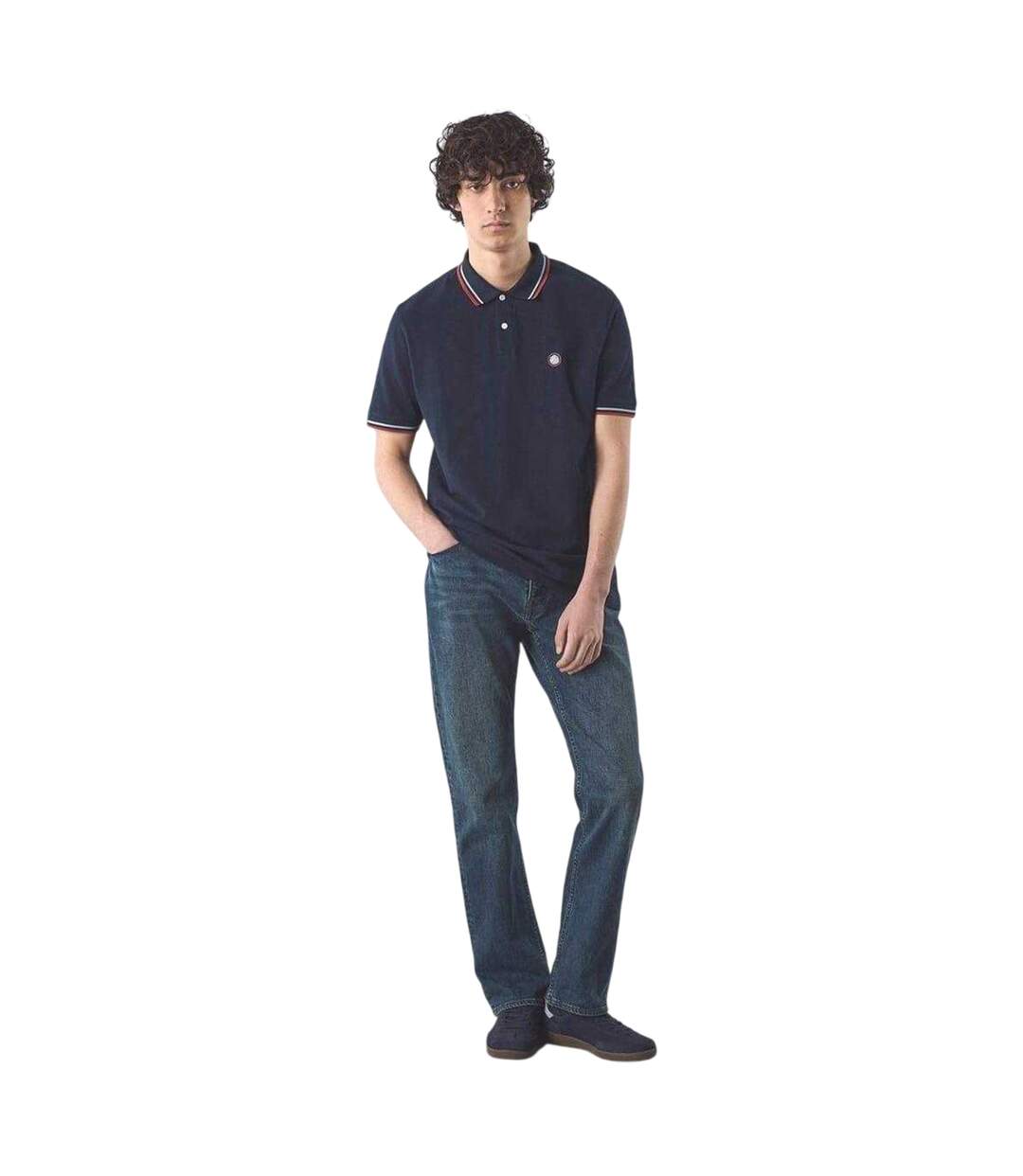 Mens Regular Polo Shirt Navy Pretty Green-4