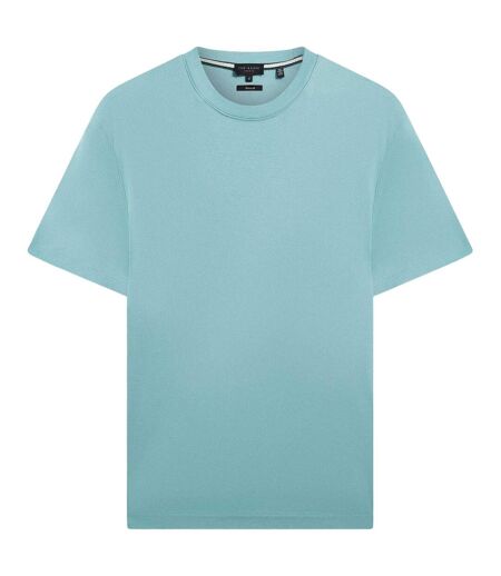 Mens Soft Touch Short-sleeved T-shirt Turquoise Ted Baker