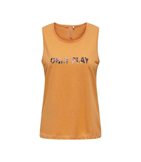 Débardeur orange femme only play life