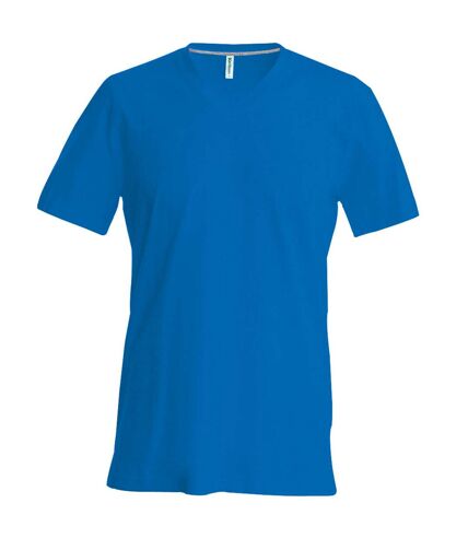 Kariban Mens Short Sleeve V Neck Slim Fit T-Shirt (Royal Blue)