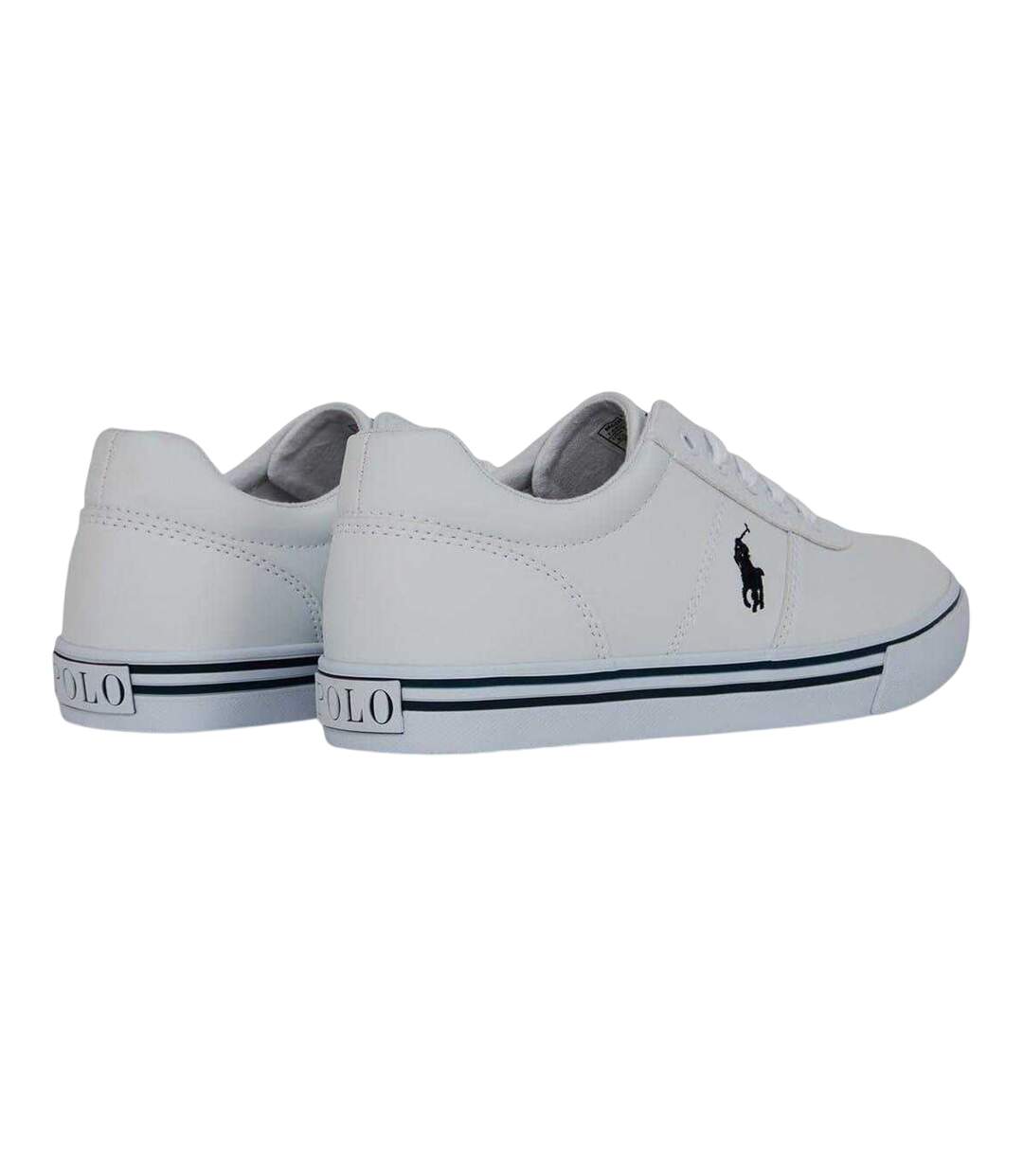 Womens/ladies Hanford Iii Leather Shoes White Navy Ralph Lauren-2