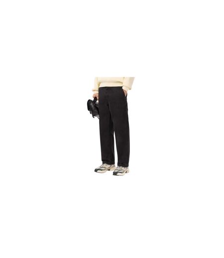 Mens Cotton Canvas Carpenter Straight Trousers Black Lacoste