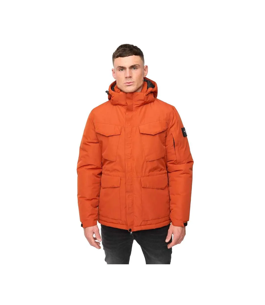 Veste Plentons Homme Orange Brûlé Crosshatch-2