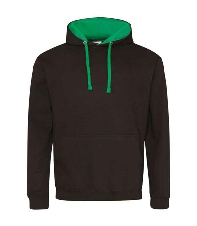 Sweat à capuche varsity femme noir vif / vert kelly Awdis